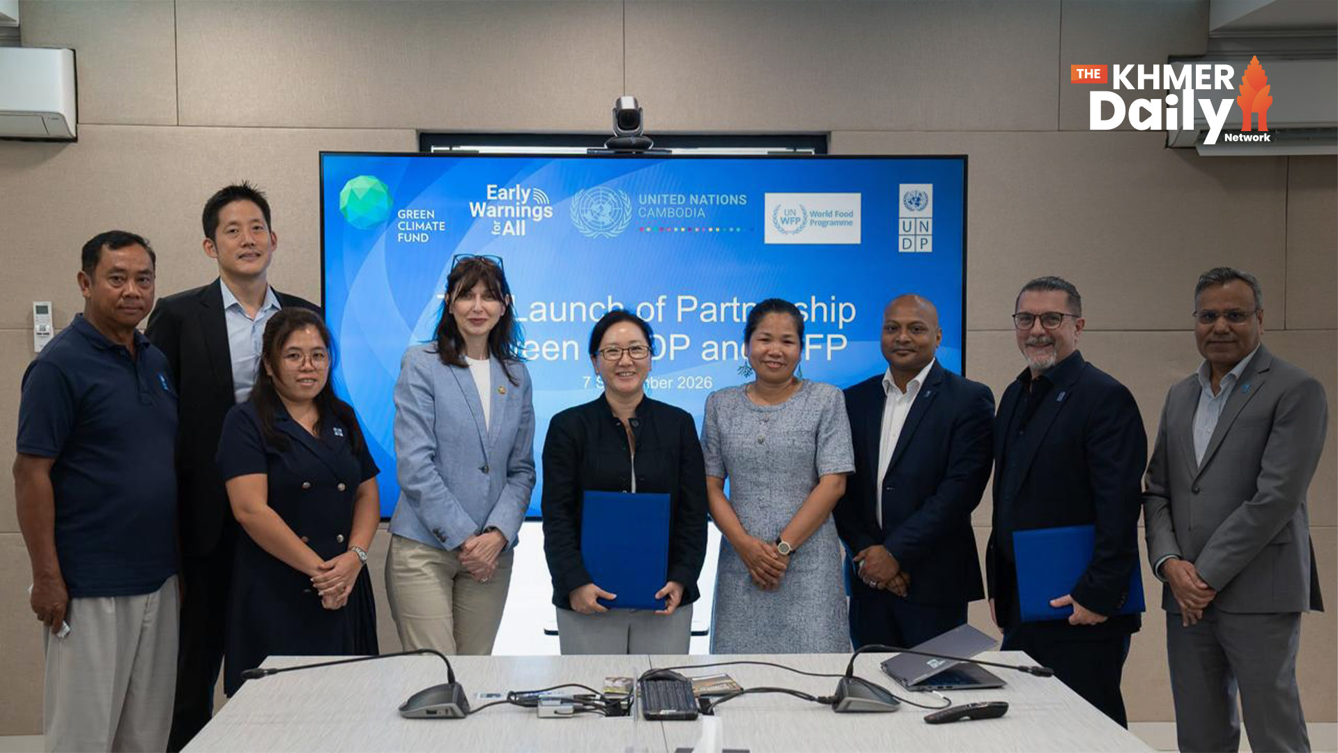 UNDP និងកម្មវិធីស្បៀងអាហារពិភពលោក ចាប់ដៃគ្នាពង្រឹងប្រព័ន្ធប្រកាសអាសន្នជាមុននៅកម្ពុជា