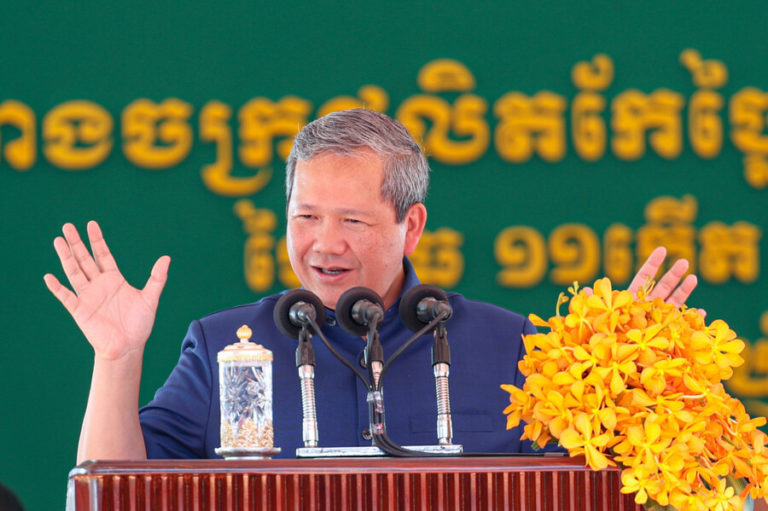 សម្ដេចធិបតី ហ៊ុន ម៉ាណែត ក្នុងពិធីសម្ពោធរោងចក្រកែច្នៃជ័រកៅស៊ូ នៅស្រុកត្បូងឃ្មុំ ខេត្តត្បូងឃ្មុំ នៅព្រឹកថ្ងៃទី២៧ ខែឧសភា ឆ្នាំ២០២៦នេះ