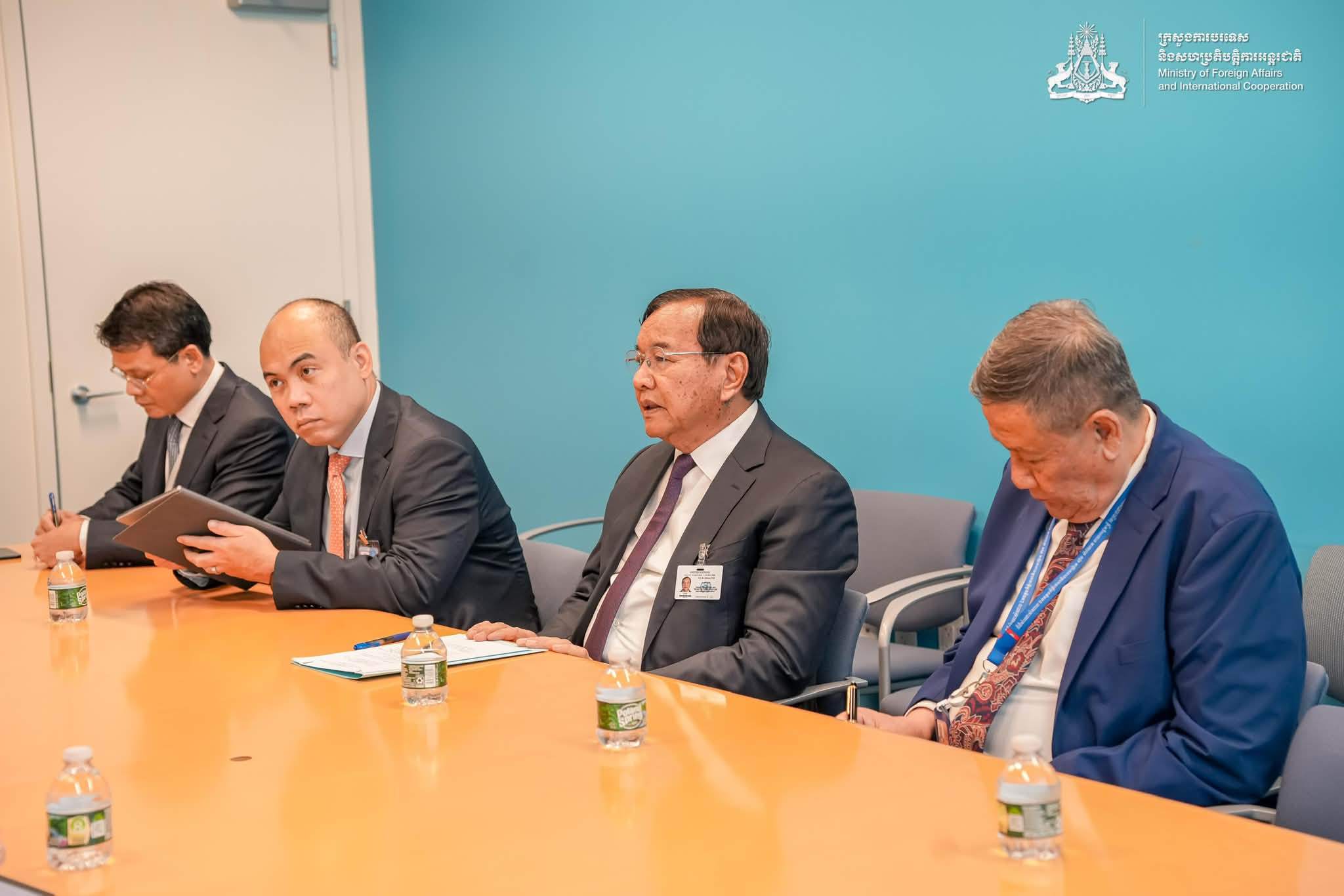Image: Cambodia–Thailand meeting at UN talks — Source: MFAIC
