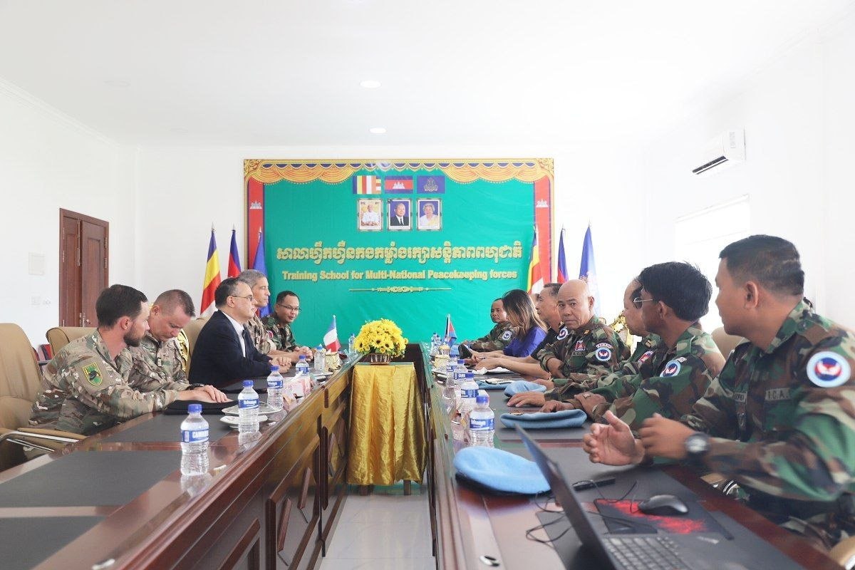 June 2, 2026 – French Ambassador Olivier Richard visited the National Peacekeeping Center (NPMEC) in Kampong Speu province