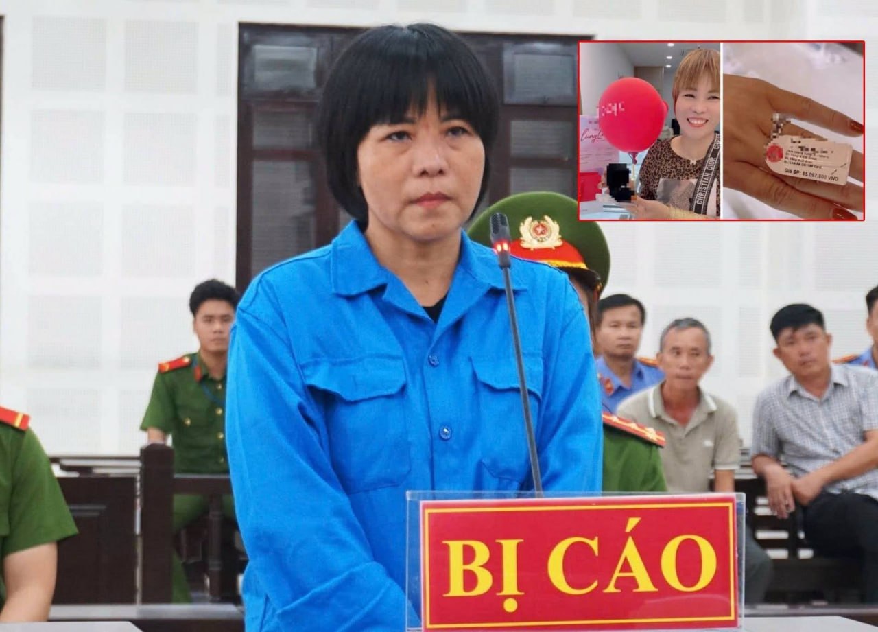 Defendant To Thi Ty Na appears before the Da Nang People's Court during her trial on August 6. 

Photo Credit: A.C.